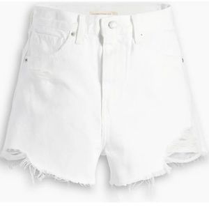 Levi’s High Waisted Mom Jean Shorts White